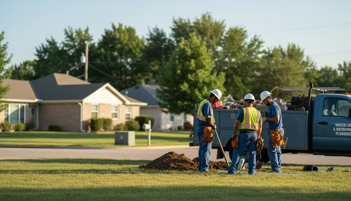 Residential water line and bathroom plumbing service in Splendora, TX